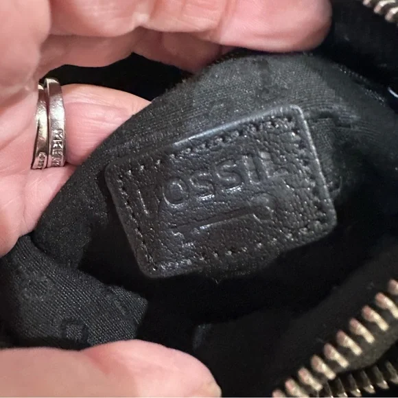 Black Leather Crossbody Bag Fossil - Picture 5 of 6